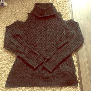 Cutout turtleneck sweater